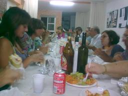 Cena con Teresa Prieto en la Casa del Pueblo de Siete Aguas.